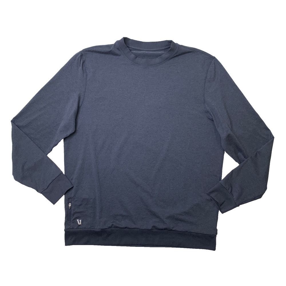 Vuori Sweatshirt Mens 2XL Navy Heather Ponto Performance Crew Heather Pullover